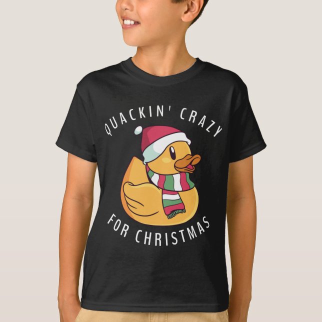 Camiseta Funny Navidades de Santa Hat Rubber Duck Pun (Anverso)