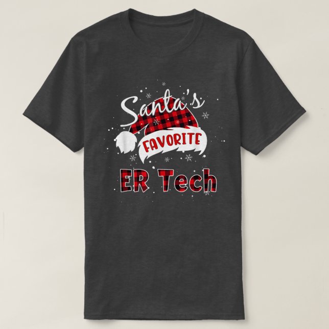 Camiseta Funny Navidades de tecnología favoritos de Santa A (Diseño del anverso)