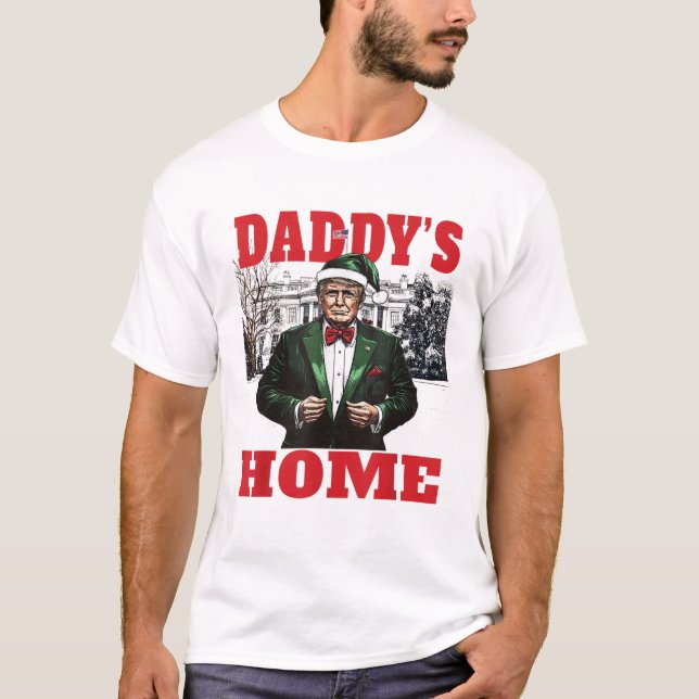 Camiseta Funny Navidades de Trump en casa Casa Blanca (Anverso)