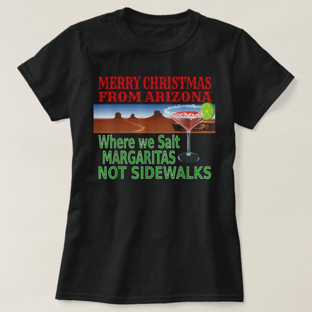 Camiseta Funny Navidades de vacaciones en el desierto de Ar (Diseño del anverso)