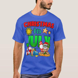 Camiseta Funny Navidades De Vacaciones En Playa Santa Summe