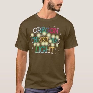 Camiseta Funny Navidades del estado de Oregon encienden té 