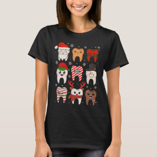 Camiseta Funny Navidades dentales Teeth Cute Xmas Dentista