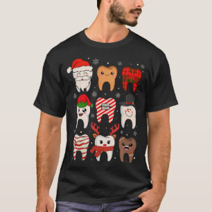 Camiseta Funny Navidades dentales Teeth Cute Xmas Dentista 