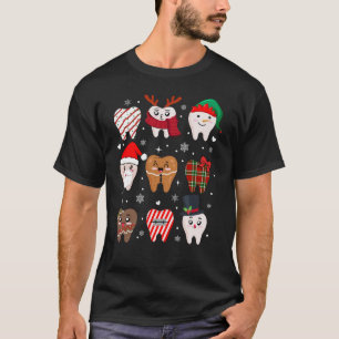 Camiseta Funny Navidades dentales Teeth Cute Xmas Dentista