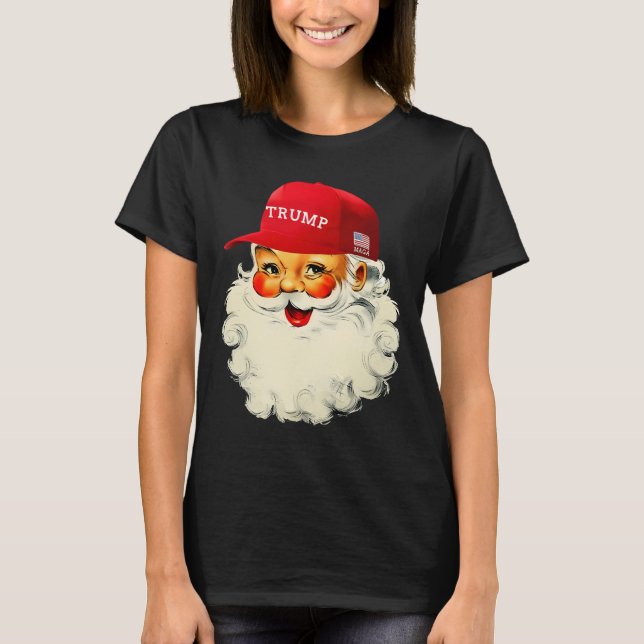 Camiseta Funny Navidades Donald Trump de Santa Claus feriad (Anverso)