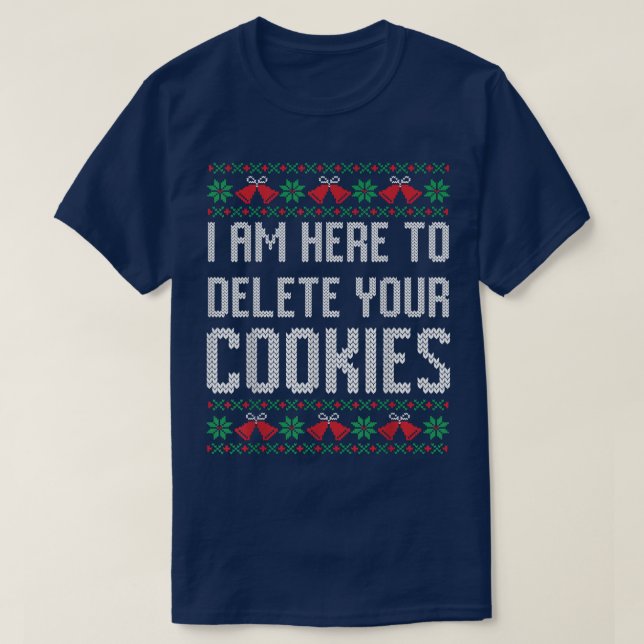 Camiseta Funny Navidades feos suéter, geek de computadoras  (Diseño del anverso)
