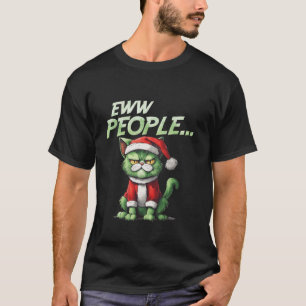 Camiseta Funny Navidades Gato Ew Gente Meowy Cat Amantes Ho