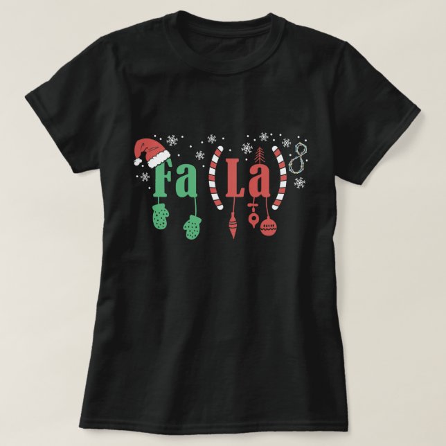 Camiseta Funny Navidades Math Teacher Fa La8 Ecuaciones Fa  (Diseño del anverso)