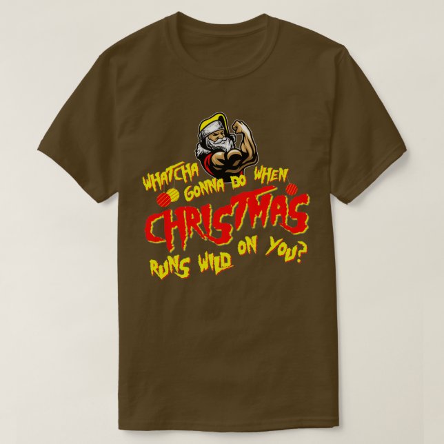 Camiseta Funny Navidades pro lucha libre de 80 que van a ha (Diseño del anverso)