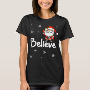 Camiseta Funny Navidades Santa Believe