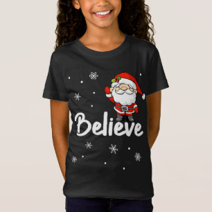 Camiseta Funny Navidades Santa Believe
