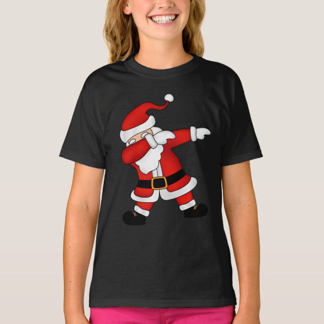Camiseta Funny Navidades Santa Claus Dabbing T-Shirt (Anverso)
