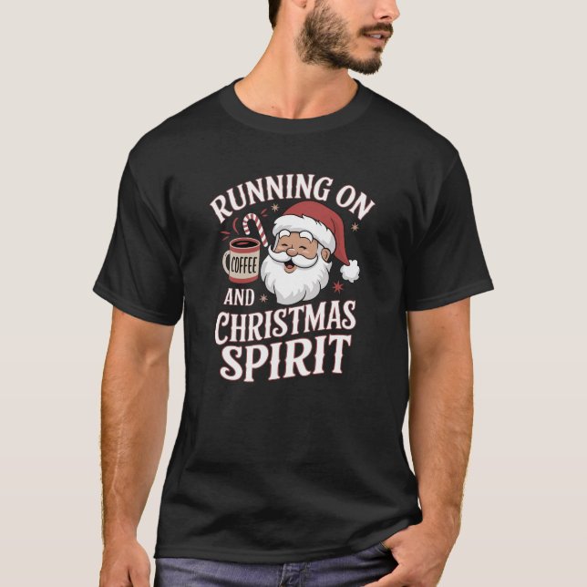 Camiseta Funny Navidades Santa Coffee Lover Diseño (Anverso)