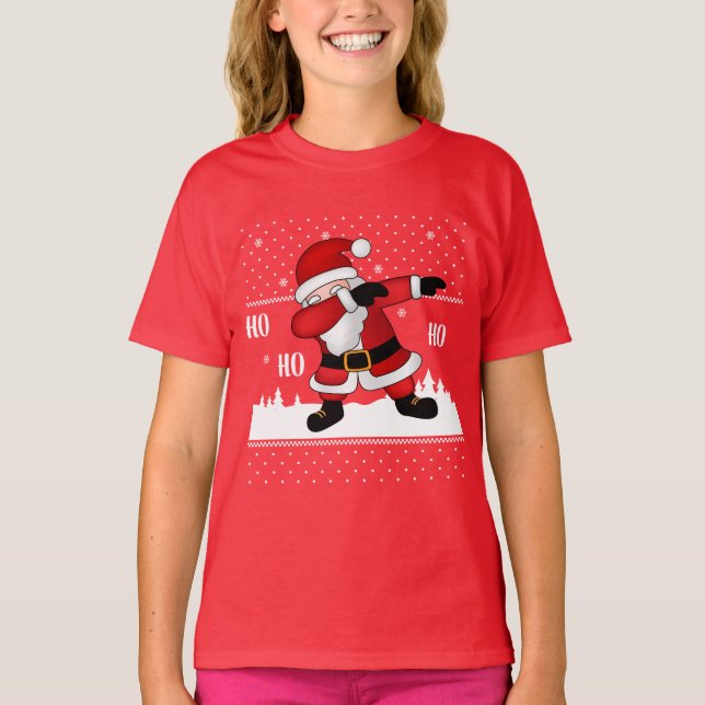 Camiseta Funny Navidades Santa Dabbing T-Shirt (Anverso)