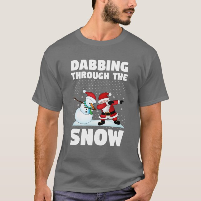 Camiseta Funny Navidades Santa Dabbing T-Shirt (Anverso)