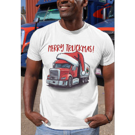 Camiseta Funny Navidades Semi Transport Truckmas