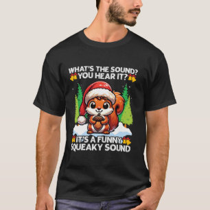 Camiseta Funny Navidades Squirrel Squeaky Sound Acorn Santa