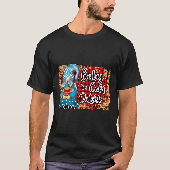 Camiseta Funny Navidades sublimes pusieron a Gnome bebé en  (Anverso)