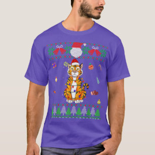 Camiseta Funny Navidades suéteres animales Santa Tigers 