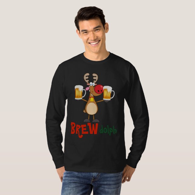 Camiseta Funny Navidades T para los amantes de las CERVEZAS (Anverso completo)