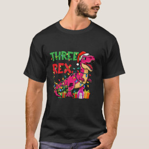 Camiseta Funny Navidades T Rex Dinosaur alude a Santa Hat X
