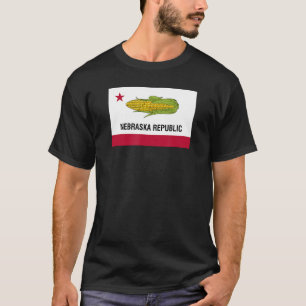 Camiseta FUNNY NEBRASKA REPÚBLICA FLAG Cornhusker State sou