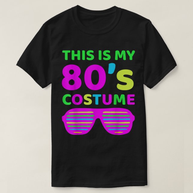 Camiseta Funny Neon 80s Costume Retro Design (Diseño del anverso)