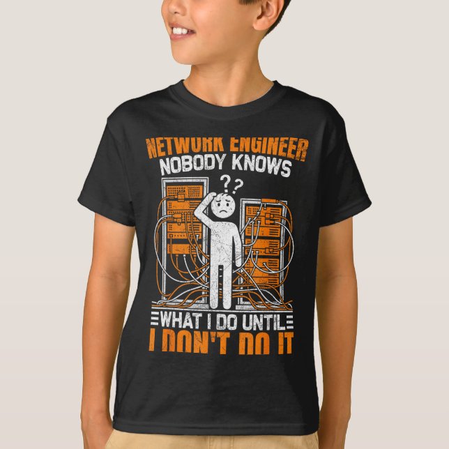 Camiseta Funny Network Engineer Design For Men Network Engi (Anverso)