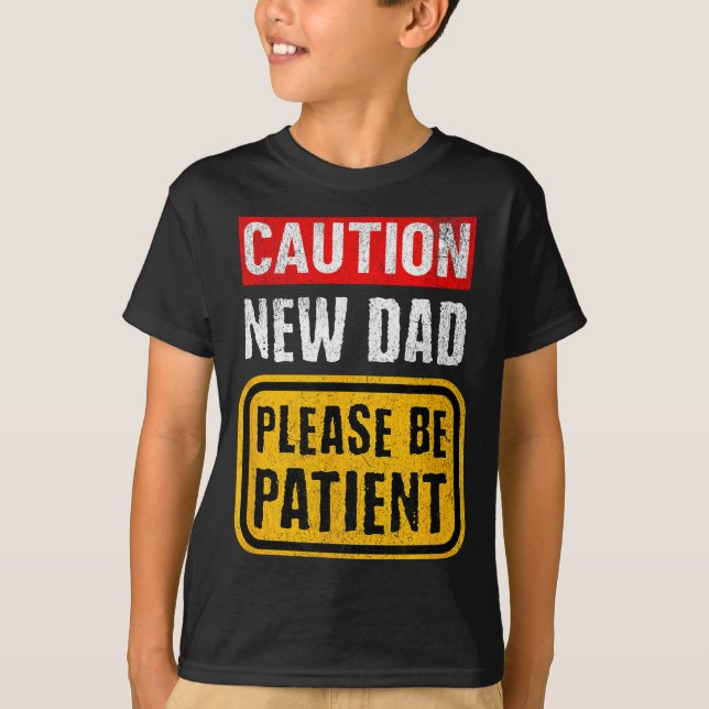 Camiseta Funny New Dad New Father First Baby  (Anverso)
