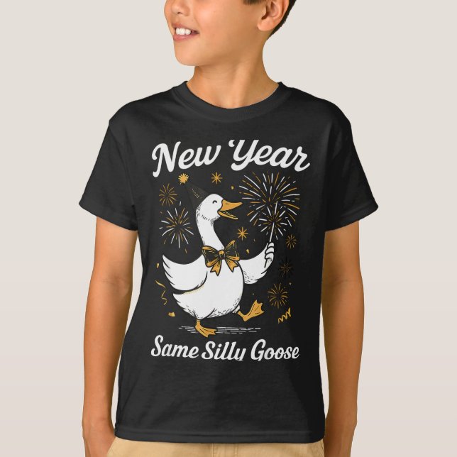 Camiseta Funny New Year Same Silly Goose Happy New Year 202 (Anverso)