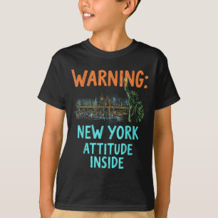 Camiseta Funny New York Night Skyline Vintage