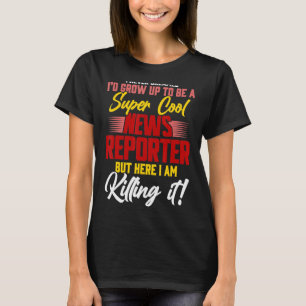 Camiseta Funny News Reporter Broadcasting 1