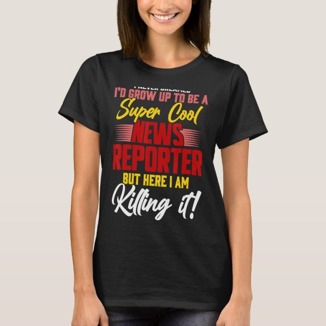 Camiseta Funny News Reporter Broadcasting 1 (Anverso)