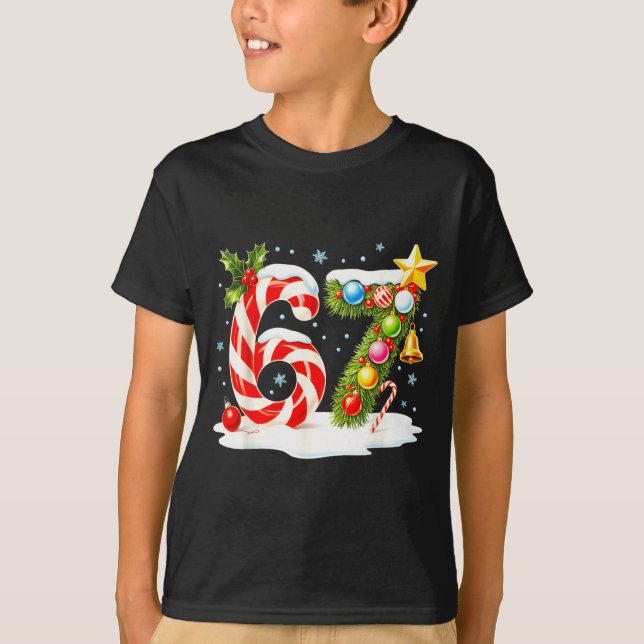 Camiseta Funny Nice Naughty 6 7 Christmas 67 Meme Xmas Boys (Anverso)