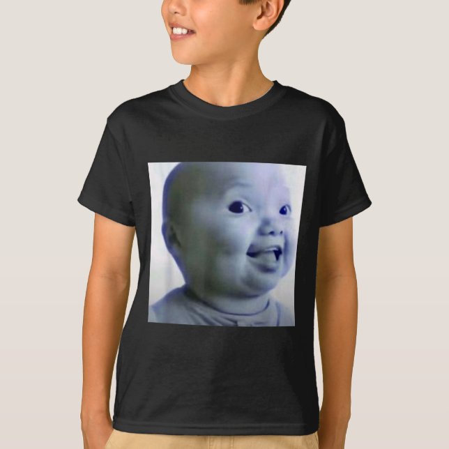 Camiseta Funny Niche Baby Gen Z Meme Ai Viral Giggling Ai L (Anverso)