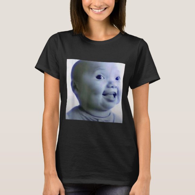 Camiseta Funny Niche Baby Gen Z Meme Ai Viral Giggling Ai L (Anverso)