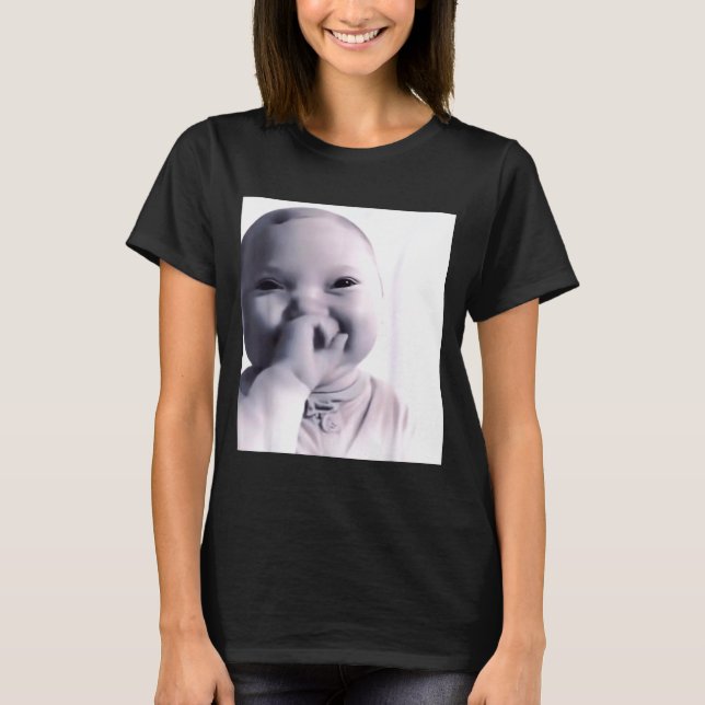 Camiseta Funny Niche Baby Gen Z Meme Ai Viral Giggling Ai L (Anverso)