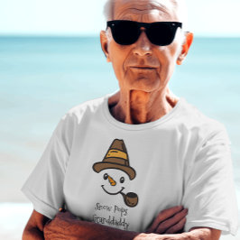 Camiseta Funny Nieve que sopla GrandDaddy Cute Snowman Face