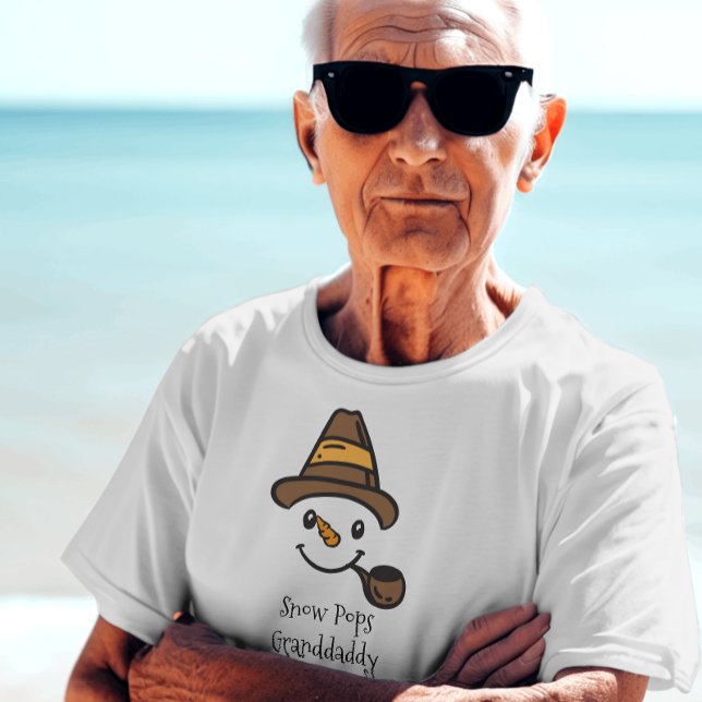 Camiseta Funny Nieve que sopla GrandDaddy Cute Snowman Face (Subido por el creador)