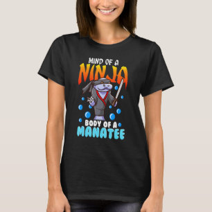 Camiseta Funny Ninja Manatee Chiste de citas Chubby Floaty