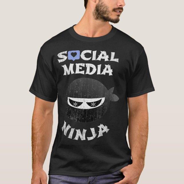 Camiseta Funny Ninja Social Media Marketing Manager Multita (Anverso)