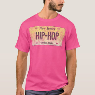 Camiseta Funny Nj State Vanity License Plate Hip-Hop