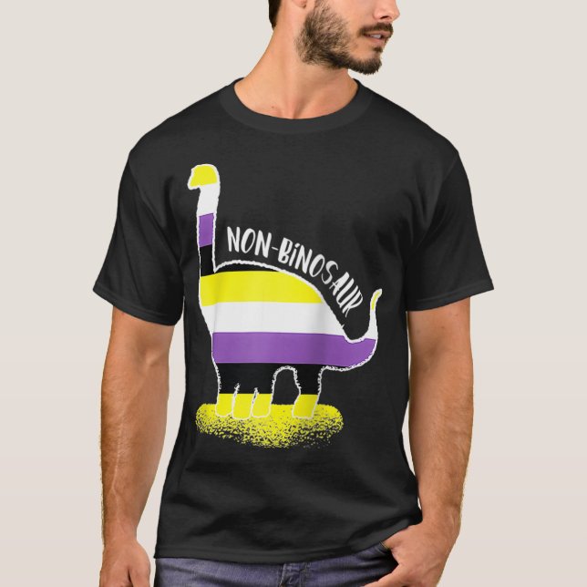 Camiseta Funny Non Binosaur Enby Genderqueer Non Binary (Anverso)