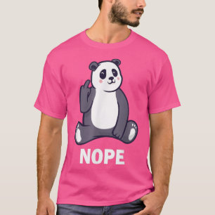 Camiseta Funny Nope Panda Bear Saying, Bear Middle Finger S