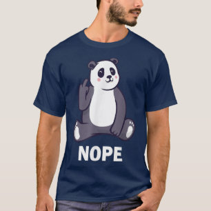 Camiseta Funny Nope Panda Bear Saying, Bear Middle Finger S