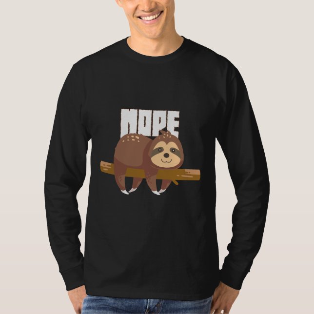 Camiseta Funny Nope Sloth Tri Blend (Anverso)