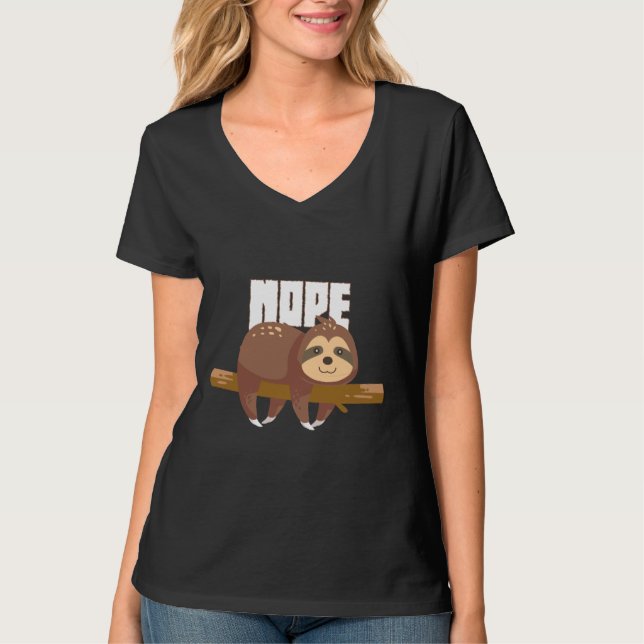 Camiseta Funny Nope Sloth Tri Blend (Anverso)