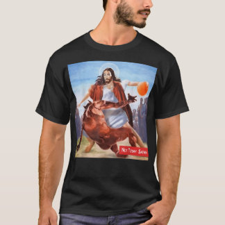 Camiseta Funny Not Today Satan Jesus Crossover Basketball 