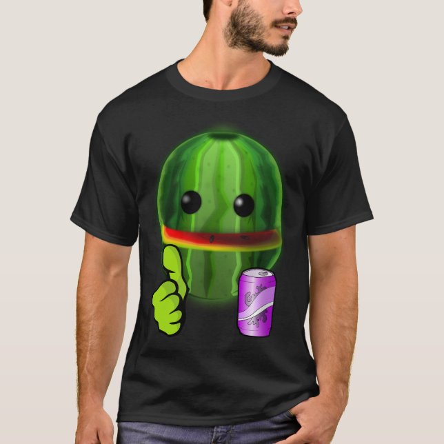 Camiseta Funny novedad deportes fútbol WATERMELON MAN T-Shi (Anverso)